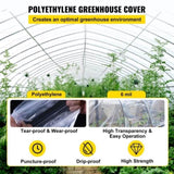 Greenhouse Film, 24' x 100' Greenhouse Plastic Sheeting, 6 mil Thickness Suncover Greenhouse, V952-TMWSM24FT100FS1KWV0