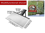 Multifunctional Garden Shovel with Long Handle, Heavy Duty Steel Flat Spade for Yard Weeding, Ice V1369-AZ3-W-22466