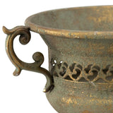 Aged French-Style Urn w/ Handles 32x24cm V637-37056URN