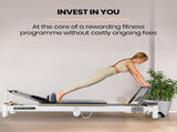 PROFLEX Aluminium Pilates Reformer Machine, Stretch Bed with box and jump board accessories V219-PILALUPFA8GA