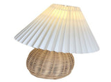Small Table Lamp Bedside Nightstand Mini Lamp for Bedroom Living Room Side Table Rattan Pleated V1294-YM0710-3119230197611