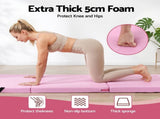 Everfit 180x60cm Gymnastics Mats Folding Exercise Floor Mat Portable 3 Fold Tumbling Mat Pink ECM-A-180-PK