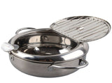 Japanese Style Mini Stainless Steel Frying Pot with Thermometer Induction Cooker CompatibleS 20cm V1294-YM0901-3118200163111