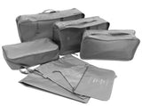 8-Piece Grey Travel Packing Organizers Set with Compression Bags for Efficient Luggage Storage V1366-AZ2-W-20688