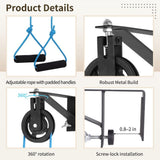 Shoulder Pulley for Physical Therapy, Over The Door Pulley Rehab Exercise, Metal Bracket, Adjustable V1369-AZ3-W-08772