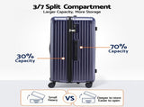 Wanderlite 32" Trunk Luggage Suitcase Travel TSA Type-C 5 Wheels Deep Indigo LUG-ABS-TRUK-32-DI
