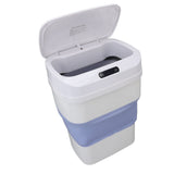 17.5L Trash Can Touchless Motion Sensor Plastic Foldable Smart Garbage Can with Lid for Kitchen V1294-YM0901-3117250005811
