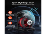 Drain Cleaner Machine 23m x 13mm, Sewer Snake Auger Manual Feed with 4 Cutters & Air-activated Foot V952-SDJJKLSGDSTJGDO6A002V3
