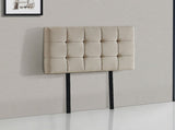 Linen Fabric Single Bed Deluxe Headboard Bedhead - Beige V63-821373