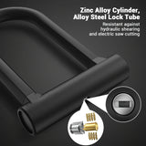 Heavy-Duty Silicone U-Lock 17mm Alloy Steel Shackle, Anti-Cut & Anti-Saw, Double-Open Locking, V1232-UXS-ZXC-001