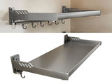 Wall Mount Kitchen Shelf Carbon Steel Punch Free Multifunctional Floating Shelf Hanging Spice Rack V1294-YM0710-3118230367111