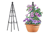 4 Ft Tower Obelisk Trellis for Potted Climbings,Garden Trellis Rustproof Plastic Coated Metal V1192-AZ-W-31166