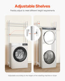 VEVOR Over Washer and Dryer Storage Shelf Two Row 4 Tiers Washer Rack White V952-LDXYJZJTJK2PMAVZ2001V0