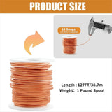 Copper Wire, 99.9% Soft Pure Bare Copper Wire for Gardening, Electroculture,16 Gauge/ 1.3 mm V1192-AZ-W-22935