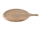 Wooden Pizza Tray Round Pizza Board with Handle Cutting Board Bakeware Kitchen Baking Tools V1294-YM0901-3118200195711