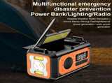 Emergency Crank Weather with NOAA Weather Alert 12000mAh Solar Hand Crank Portable AM/FM/WB V1294-YM0901-H47955R