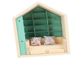 Anxiety Book Shelf Shake Away Your Anxiety Handcrafted Doll House Decoration Wooden Miniature V1294-YM0901-3115240100211