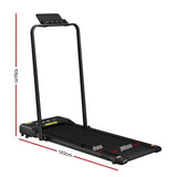 Everfit 2 in 1 Treadmill Electric Walking Pad Under Desk Home Gym Fitness 380mm Black TMILL-380-PAD