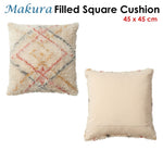 Accessorize Makura Filled Square Cushion V442-HIN-CUSHION-MAKURA-NATURAL-SQ