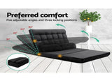 Artiss Sofa Bed Adjustable Floor Chair & TV Unit 120cm Entertainment Cabinet Set FLOOR-170SUE-E-TV01