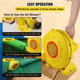 Air Blower Pump Fan Bounce House Blower 450W 0.6HP for Inflatable Bouncy V952-QMFJM480W110V6KXQV3