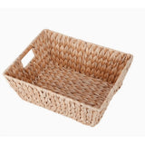 Handwoven Storage Basket, Natural Desk Organizer And Decorative Tray, Versatile Bin For Coffee Table V1192-AZ-W-24357