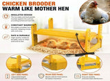 CARLA HOME Upgraded Chick Brooder Heating Plate - Adjustable Height - Yellow - Chicken Heater V178-36541