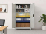 Two-Door Metal Cabinet Shelf Storage for Home Office Gym V63-844341