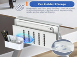 CARLA HOME Under Desk Side Laptop Holder Storage with No Drill Cable Management Tray and Pen Storage LSB-36108