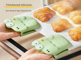 Crocodile shape Kitchen Heat Resistant Set - Adjustable Stainless Steel Plate Lifter and Silicone V888-ELOSUNG56100-3