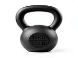 Everfit 16kg Cast Iron Kettlebell Powder Coating Flat Bottom Home Gym FIT-K-KB-IRON-16KG