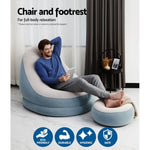 Bestway Inflatable Air Chair Seat Couch Lazy Sofa Lounge Ottoman Purple/Blue BW-CHAIR-T-75053