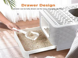 Large Hooded Cat Litter Box with Enclosed Top V767-P-ZM123