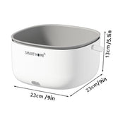 Ultrasonic Fruit Washer and Produce Cleaner Device,Self Spinning Berry Washing Bowl with 2-Tier V1107-122-36822
