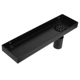 30cm Floor Drain 304 Stainless Steel Matte Black Linear Floor Concealed Drainer with Removable Cover V1294-YM0718-3112210006111