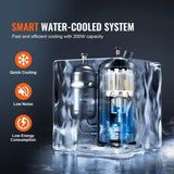 VEVOR Industrial Water Chiller, KH-6000, 200W Industrial Water Cooler Cooling System with Compressor V952-GYLS72LMIN12LP9R6V3