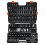 Impact Sockets Set 130PCS 6-Point 3/8" & 1/2" Drive Bit Ratchet Tool Kit V952-CJTTZJ1CRMO1LIEEAV0