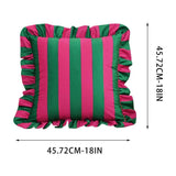 Ruffle Pillow Case, Square Ruffled Pillow Cover, Microfiber Wrinkle Resistant Pillow Shams, for Sofa V1370-AZ4-08779
