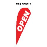 Open Teardrop Flag Banner V337-FLB-FT-OPEN