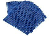 7 Pack Modular Interlocking Cushion Rubber Mat Floor Tile Mats Drain Pool Patio Balcony Yard Pet V1370-AZ4-06335