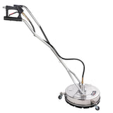 Jet-USA 18" Stainless Steel Pressure Washer Surface Cleaner with Yoke Handlebar, 3/8" Fitting, For V219-PRWCLNJT18SA