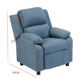 Set of 4 Erika Blue Kids Recliner Sofa Chair Blue Lounge Couch Armchair Childrens V563-NEWO-75610-4CHAIRS