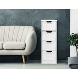 Artiss 4 Chest of Drawers - LEESA White FURNI-P-CAB-4D-WH