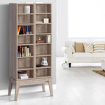 Artiss Bookshelf CD Storage Rack - BERG Oak FURNI-C-CD-NEW02-WD-AB