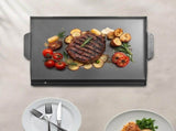 Carbon Steel Griddle, 22x16 inch Universal Flat Top Rectangular Plate, Gas Grill Griddle for BBQ V952-DCJPTG2016INSC89SV0