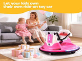 Rigo Ride on Cars Kids Bumper 12V Ride on Toy Toddler Remote Control Pink RCAR-BUMPER-S-PK