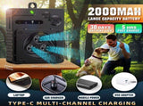 Smart Ultrasonic Bark Control Device with 4 Adjustable Modes, Rechargeable Outdoor Anti-Barking V1341-ZY-XZS75FP8-BLACK