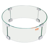 Fire Pit Wind Guard, 26 x 26 x 6 Inch Glass Flame Guard, Round Glass Shield, 1/4-Inch Thick Fire V952-YXBLFFBYC266H8TV8V0