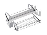 Dish Rack 2 Tier Bowl Dish Drainer Neat Organization Rust Prevention Kitchen Drying Rack Water Cup V1294-YM0706-3118230219711
