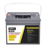 Giantz AGM Deep Cycle Battery 12V 50Ah Box Portable Solar Caravan Camping BATTERY-C-AGM-50